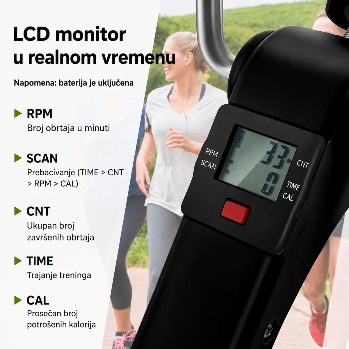 LCD monitor mini pedalnog trenažera