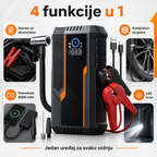Jump starter 4u1 sa kompresorom za gume