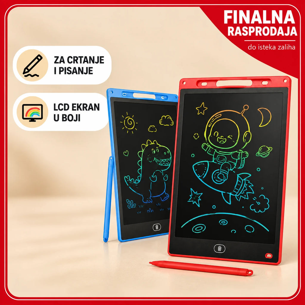 LCD Tablet Piši-Briši 12" — Za Crtanje i Pisanje