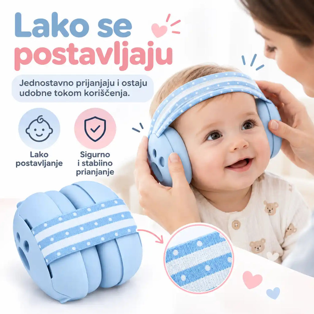 Zaštitne slušalice za bebe - udobno nošenje