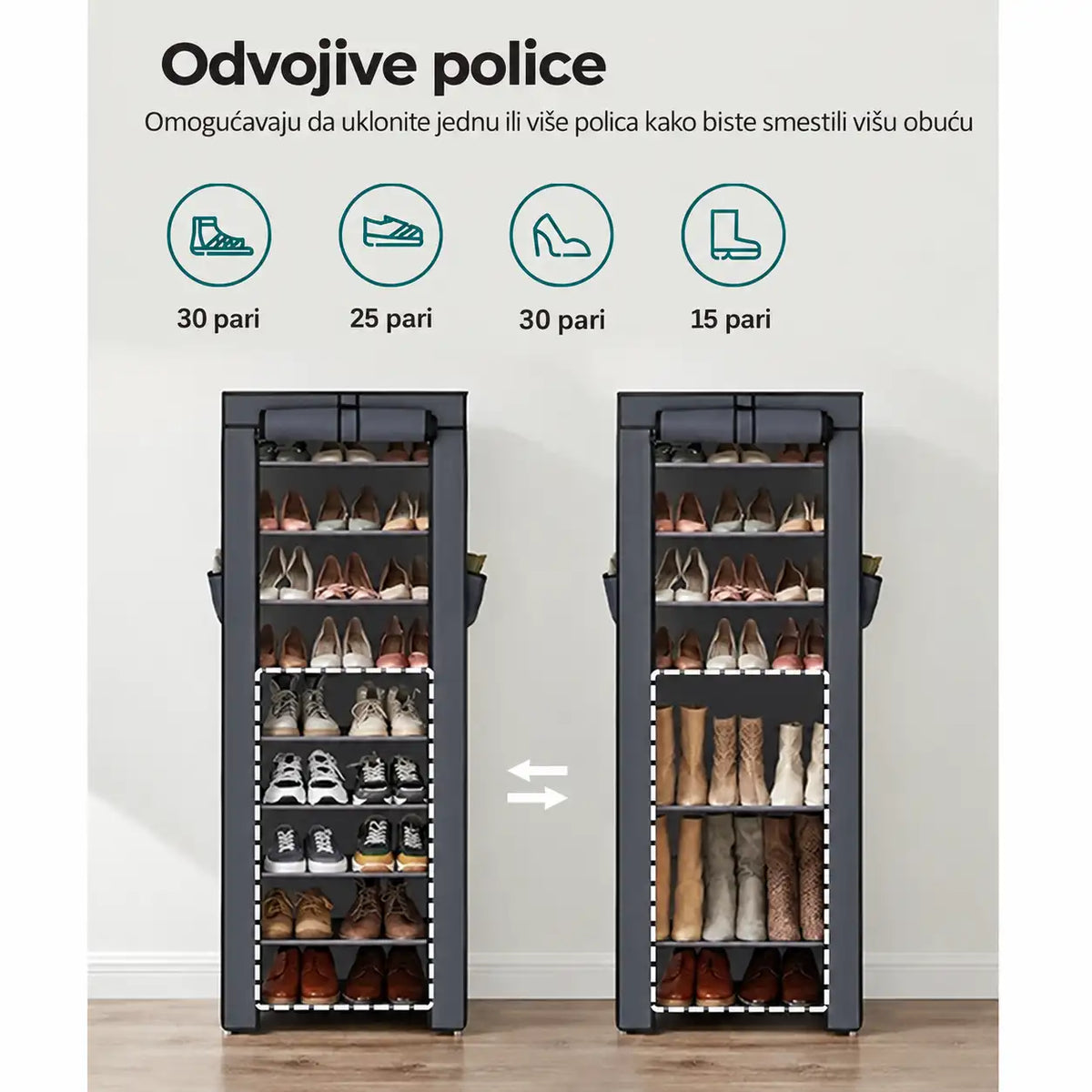 Police cipelarnika sa cipelama