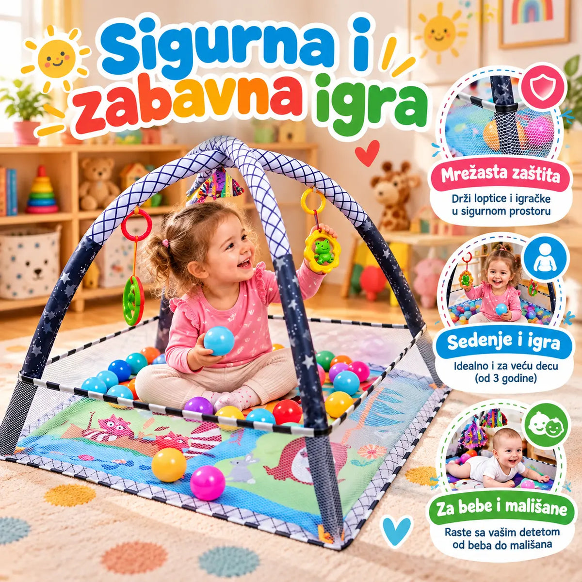 Mrežasta ogradica igraonice