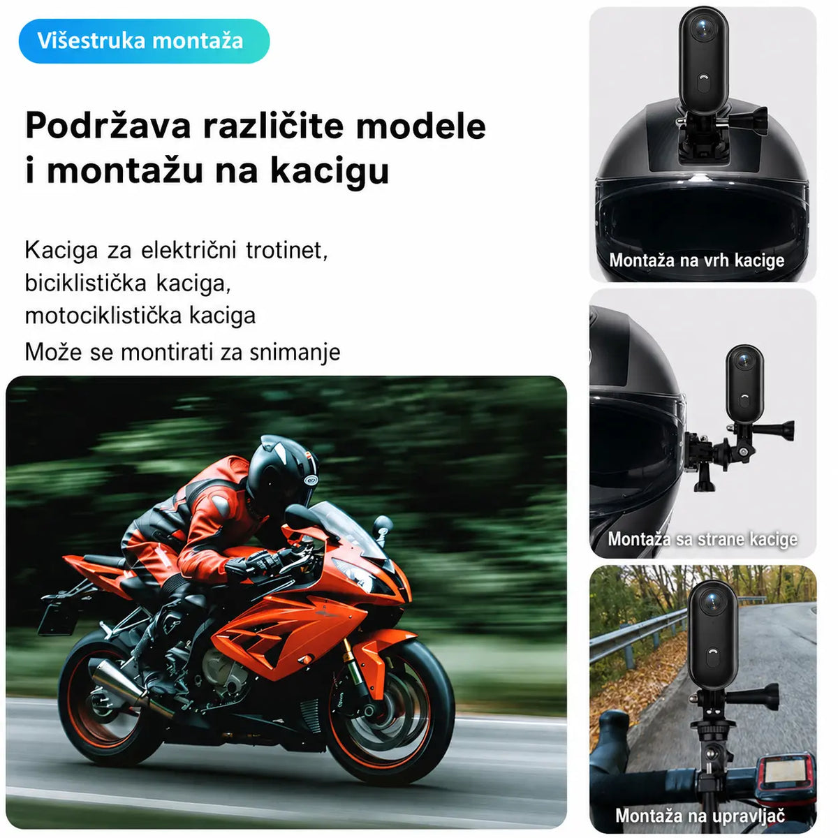 Dodaci i nosači za mini sportsku kameru