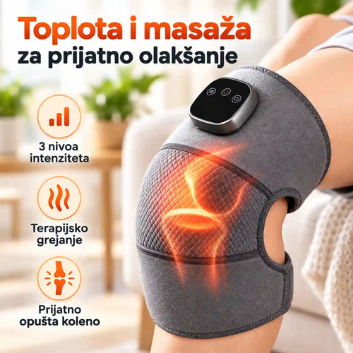 Bežični masažer za koleno sa grejanjem i vibracijom