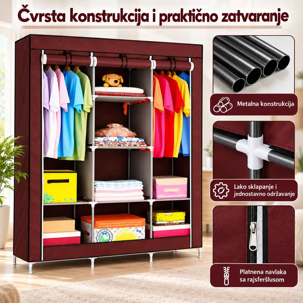Veliki sklopivi platneni ormar XXL