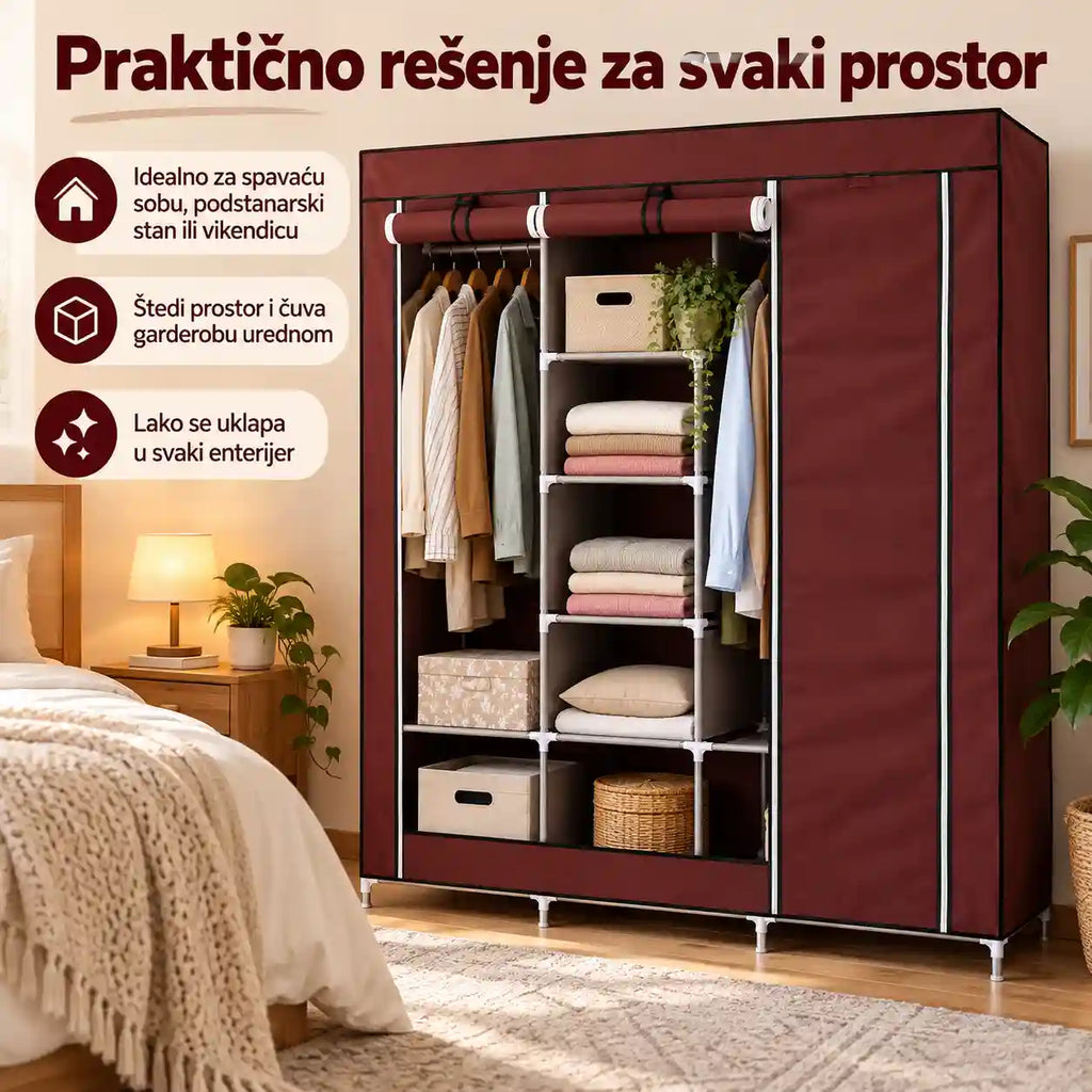 Detalji i konstrukcija sklopivog platnenog ormara