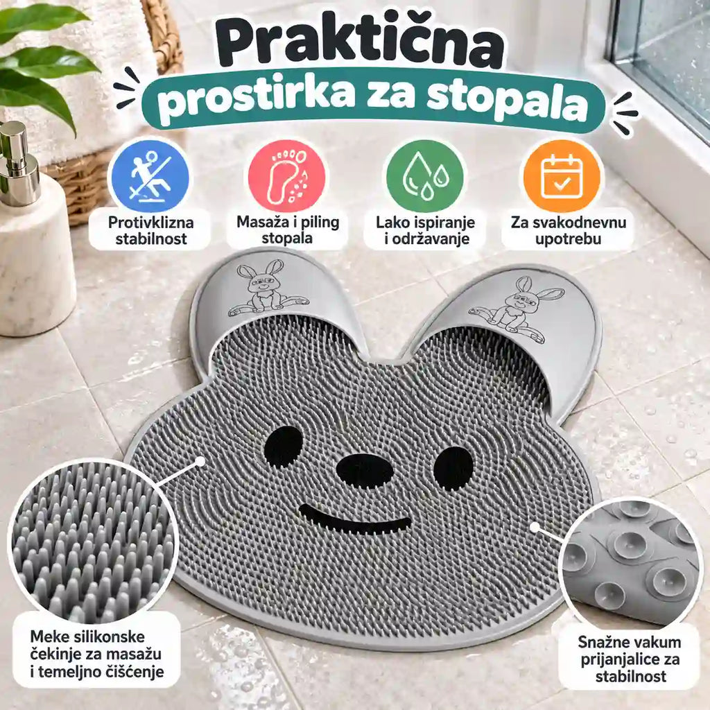 Silikonska podloga za pranje i masiranje stopala