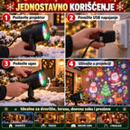 Praznični motivi projektovani na zidu