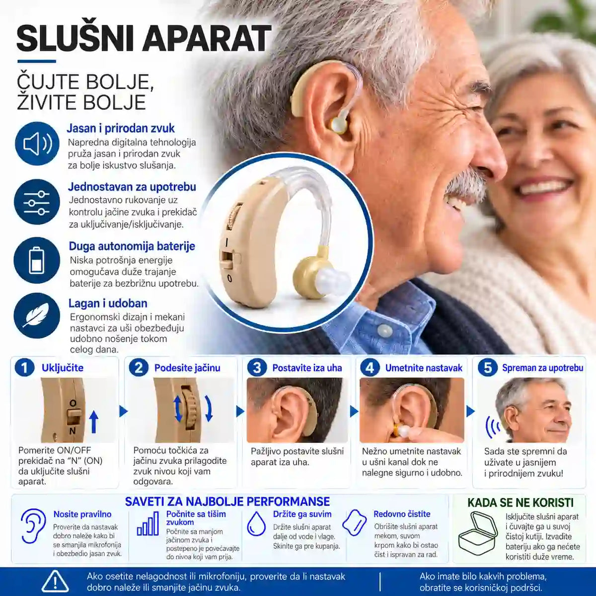 Slušni aparat F-138 - pojačivač zvuka