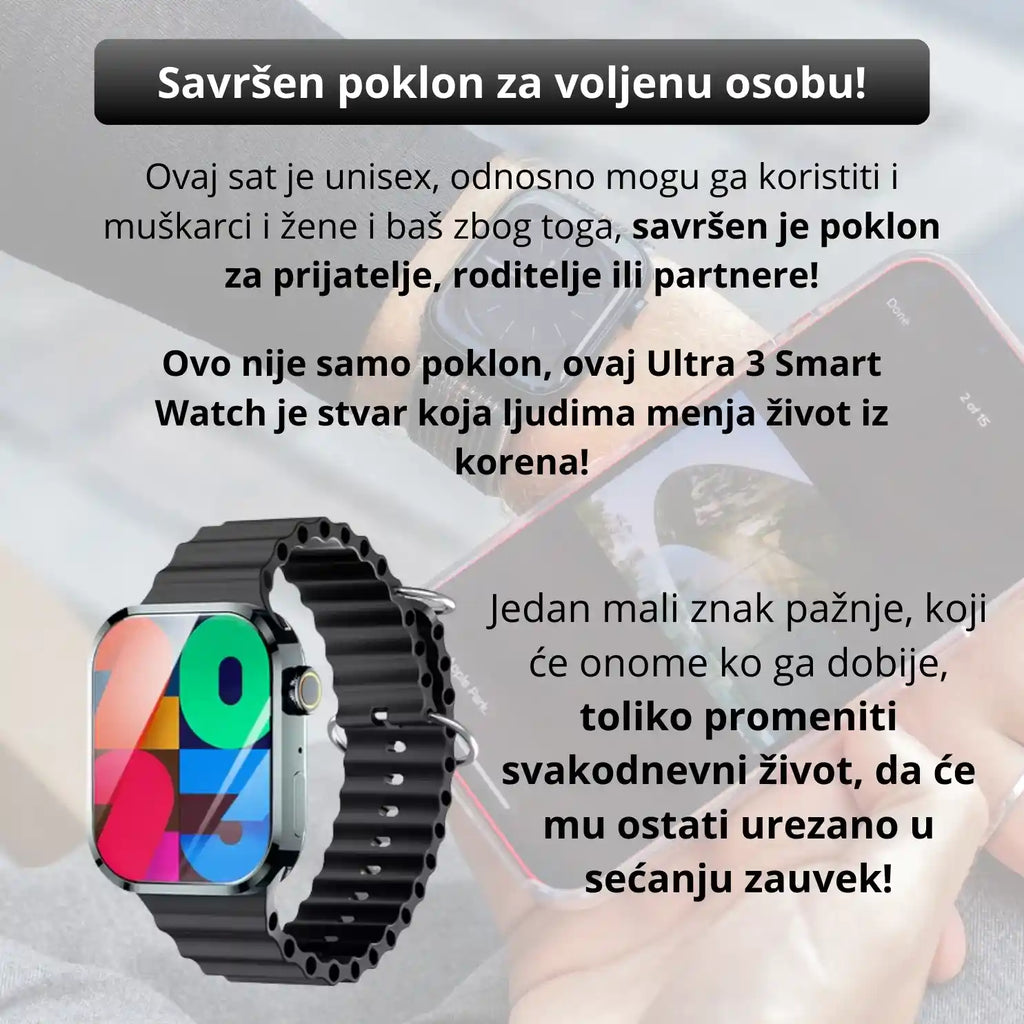 Ekran pametnog sata sa podacima