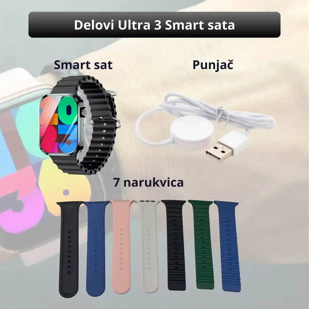 Ultra 3 pametni sat, ceo set
