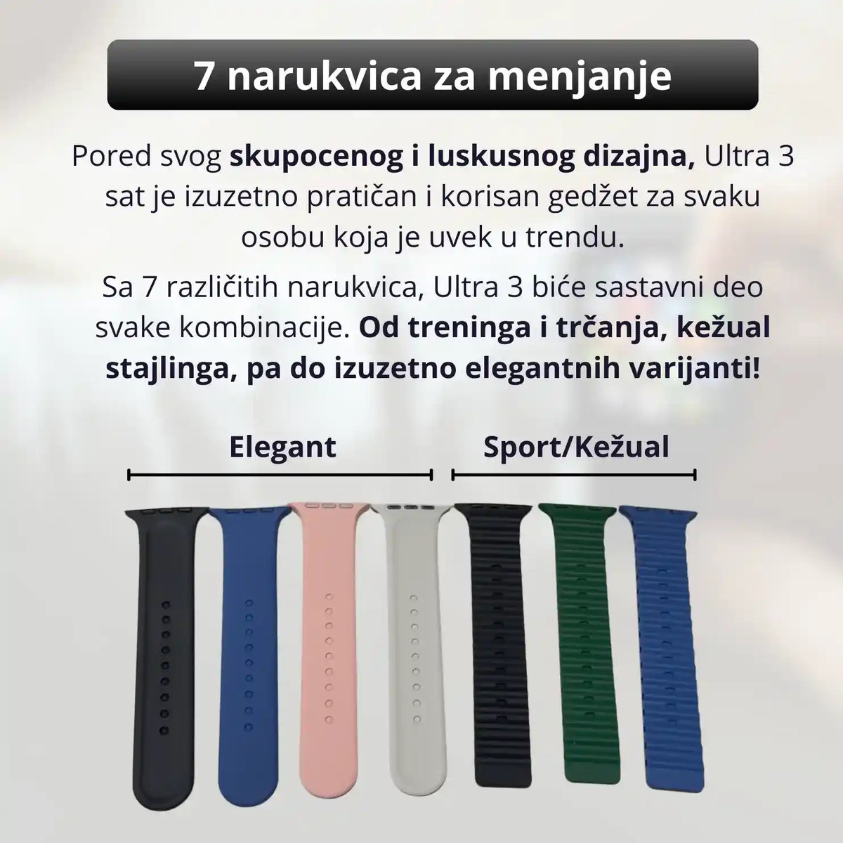 Ultra 3 Smart pametni sat sa 7 narukvica – slika 3